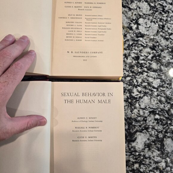 Alfred Kinsey Sexual Behavior In The Human Male w/o DJ & Female w/ DJ (1st Ed) - Picture 7 of 7
